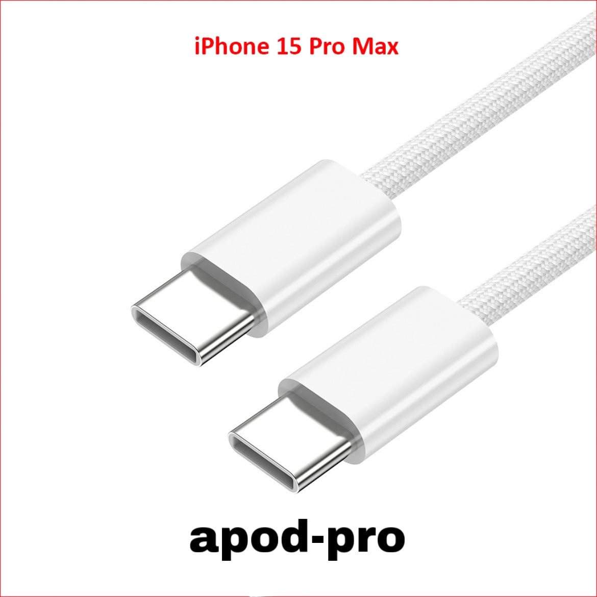 Cable Type C to 100w Pour iPhone 15 et 16 Pro Max