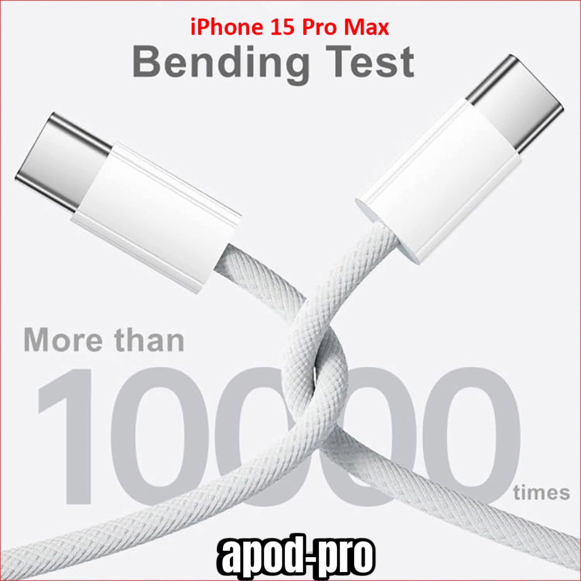 Cable Type C to 100w Pour iPhone 15 et 16 Pro Max