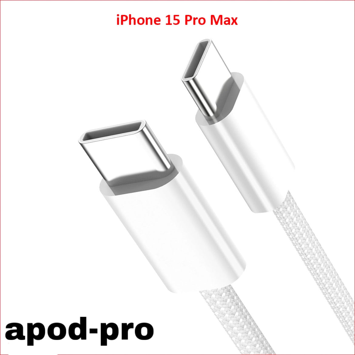 Cable Type C to 100w Pour iPhone 15 et 16 Pro Max