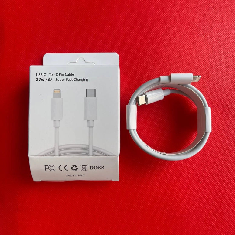 Câble iPhone iPad Type C vers Lightning 27 W Charge ultra rapide Sécurité