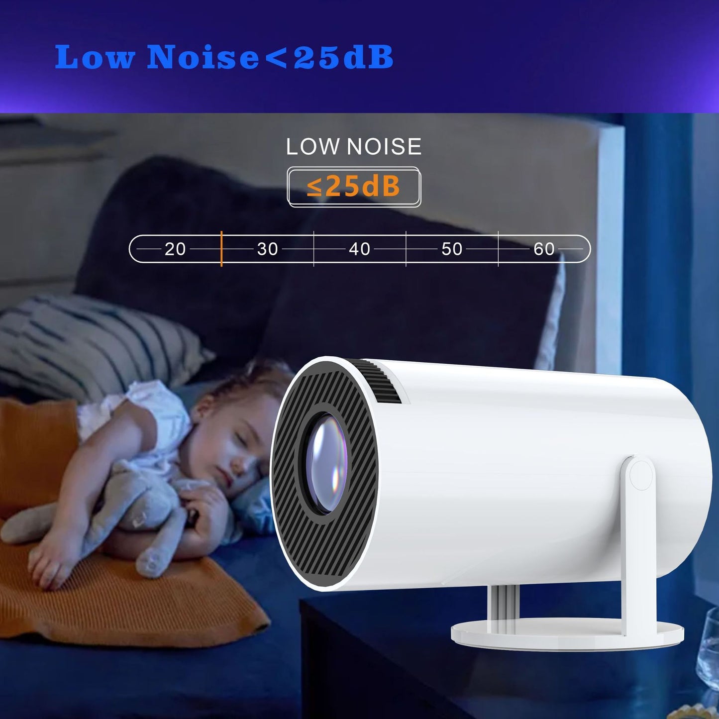 Vidéoprojecteur 4K Ultra HD Intelligent pour Maison, Bureau et Conférences