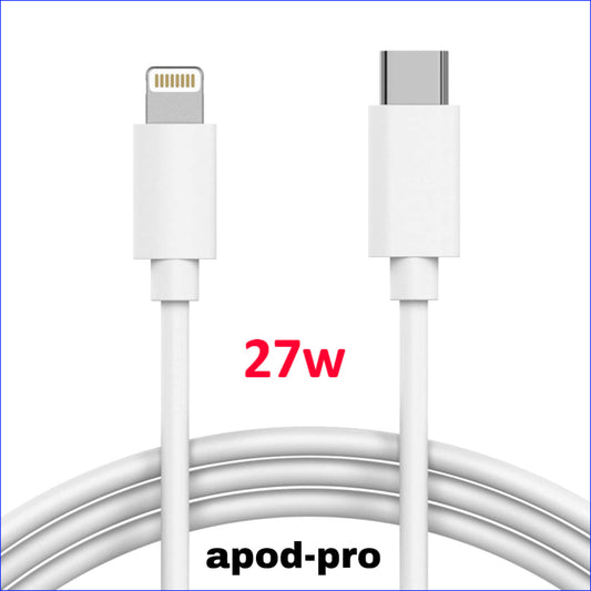Câble iPhone iPad Type C vers Lightning 27 W Charge ultra rapide Sécurité