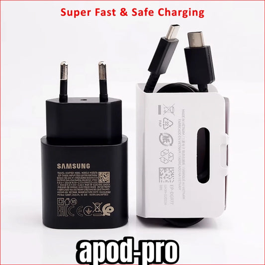 Chargeur Samsung 45 W pour tous les appareils Android, charge ultra rapide