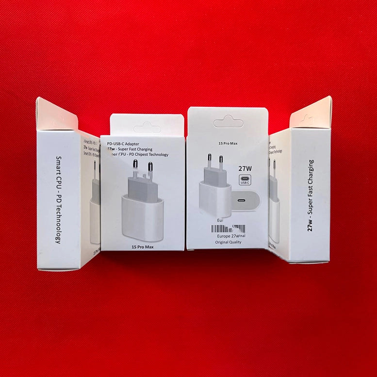 Chargeur iPhone iPad 27 W 11 à 14 Pro Max Charge ultra rapide Sécurité