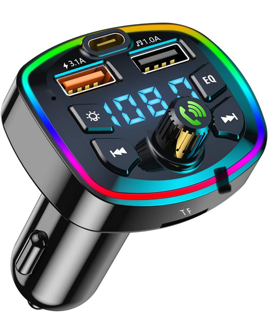 Transmetteur Radio Bluetooth Voiture – Charge Rapide & Musique Sans Fil FM 🎵